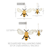 Buzzy Bees Bee Wall Hanging Set of 2-Lange General Store
