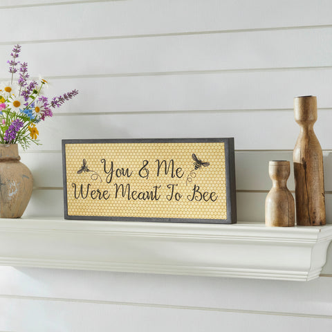 Buzzy Bees You & Me Were Meant To Bee Framed Wall Sign-Lange General Store