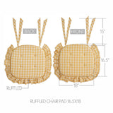 Golden Honey Ruffled Chair Pad-Lange General Store