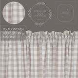 Annie Grey Buffalo Check Extra Long Panel Curtain-Lange General Store