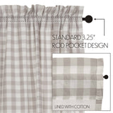 Annie Grey Buffalo Check Extra Long Panel Curtain-Lange General Store