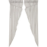 Annie Grey Buffalo Check Long Prairie Curtains-Lange General Store