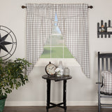 Annie Grey Buffalo Check Prairie Curtains-Lange General Store