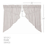 Grace Ann Buffalo Check Prairie Swag Curtains