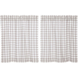 Annie Grey Buffalo Check Tier Curtains 36"-Lange General Store