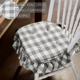 Grace Ann Check Ruffled Chair Pad-Lange General Store