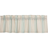 Grain Sack Aqua Valance-Lange General Store