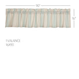Grain Sack Aqua Valance