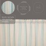 Grain Sack Aqua Valance