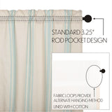 Grain Sack Aqua Valance