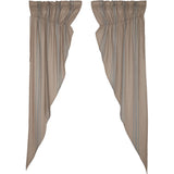 Grain Sack Blue Long Prairie Curtains-Lange General Store