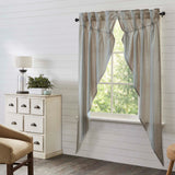 Grain Sack Blue Long Prairie Curtains-Lange General Store