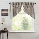 Grain Sack Blue Prairie Swag Curtains-Lange General Store