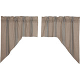 Grain Sack Blue Swag Curtains-Lange General Store