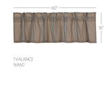 Grain Sack Blue Valance