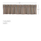 Grain Sack Blue Valance