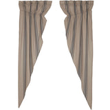 Grain Sack Charcoal Long Prairie Curtains-Lange General Store