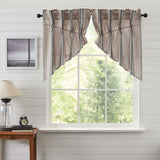 Grain Sack Charcoal Prairie Swag Curtains-Lange General Store