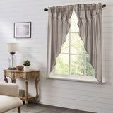 Grain Sack Charcoal Short Prairie Curtains-Lange General Store