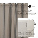 Grain Sack Charcoal Valance