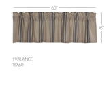 Grain Sack Charcoal Valance