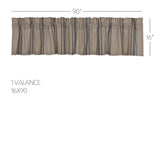 Grain Sack Charcoal Valance
