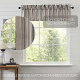 Grain Sack Charcoal Valance