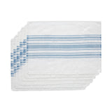 Grain Sack Stripe Blue Placemats-Lange General Store