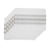 Grain Sack Stripe Grey Placemats-Lange General Store