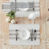 Grain Sack Stripe Grey Placemats-Lange General Store