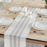 Grain Sack Stripe Grey Table Runners - Lange General Store