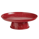 Granite Enamelware Cake Pedestal - Red-Lange General Store