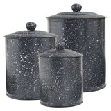 Granite Enamelware Canister Set - Grey-Lange General Store