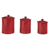 Granite Enamelware Canister Set - Red-Lange General Store