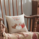 Grateful Thankful Blessed Pumpkins Pillow-Lange General Store