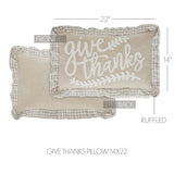 Graycie Give Thanks Pillow-Lange General Store