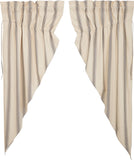 Grace Grain Sack Stripe Prairie Curtains-Lange General Store