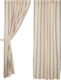 Grace Grain Sack Stripe Long Panel Curtains-Lange General Store