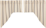 Grace Grain Sack Stripe Swag Curtains-Lange General Store