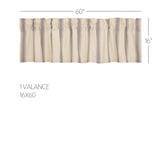 Graycie Grain Sack Stripe Valance