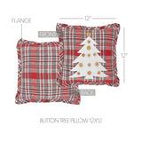 Gregor Plaid Button Tree Pillow-Lange General Store