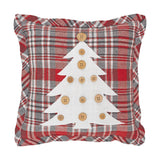 Gregor Plaid Button Tree Pillow-Lange General Store