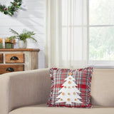 Gregor Plaid Button Tree Pillow-Lange General Store