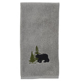 Grey Black Bear Bath Towels-Lange General Store