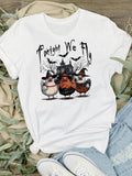 Halloween Chickens Tonight We Fly T-Shirt-Lange General Store
