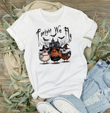 Halloween Chickens Tonight We Fly T-Shirt-Lange General Store