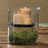 Hammered Glass Candle Holder-Lange General Store