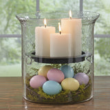 Hammered Glass Large Candle Holder 12.5" x 12.5"-Lange General Store