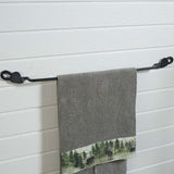 Hammered Leaf Towel Bar-Lange General Store