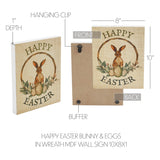 Happy Easter Bunny & Eggs In Wreath Wall Sign-Lange General Store